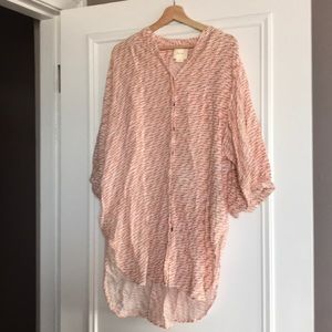 Anthropologie cotton tunic blouse